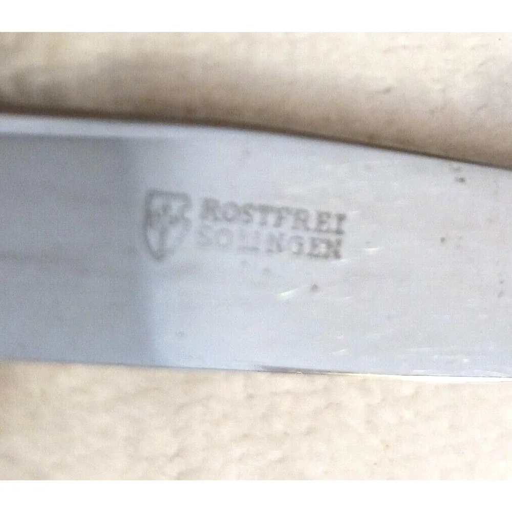 1970's 4 Set Rostfrei Solingen Butter Knives BAMBOO Handle Fruit Rare German VNT